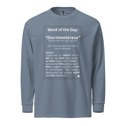 Stormwaterese - Garment-dyed heavyweight long-sleeve shirt