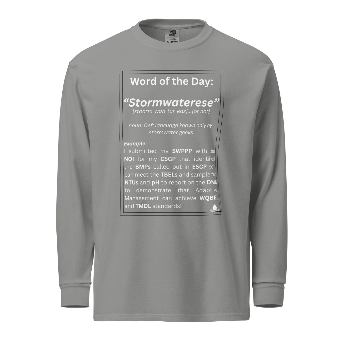 Stormwaterese - Garment-dyed heavyweight long-sleeve shirt