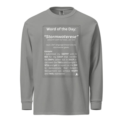 Stormwaterese - Garment-dyed heavyweight long-sleeve shirt