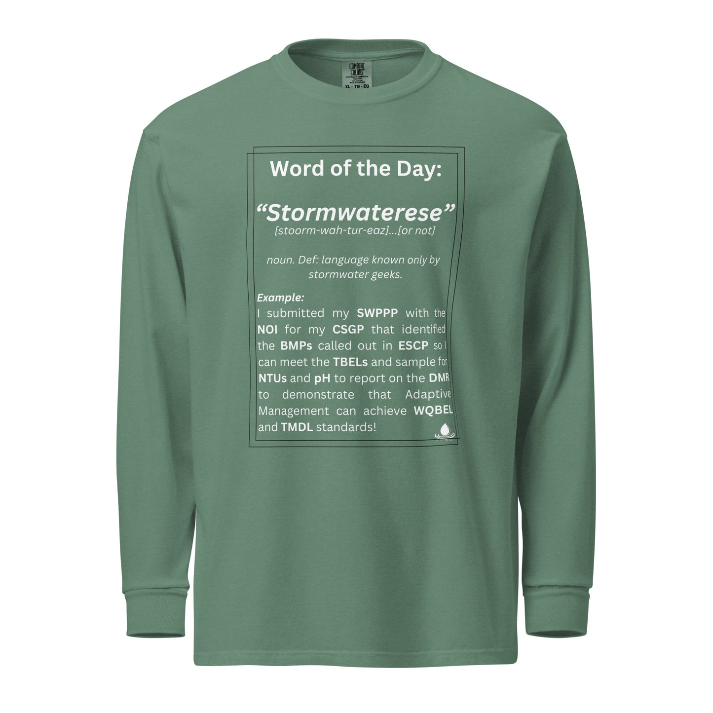 Stormwaterese - Garment-dyed heavyweight long-sleeve shirt