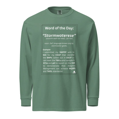 Stormwaterese - Garment-dyed heavyweight long-sleeve shirt