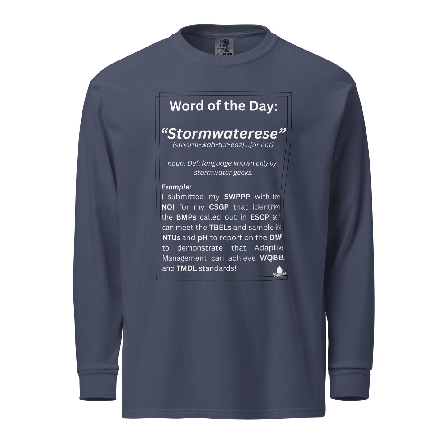 Stormwaterese - Garment-dyed heavyweight long-sleeve shirt