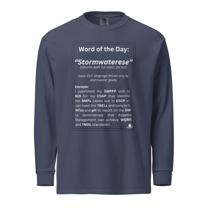 Stormwaterese - Garment-dyed heavyweight long-sleeve shirt