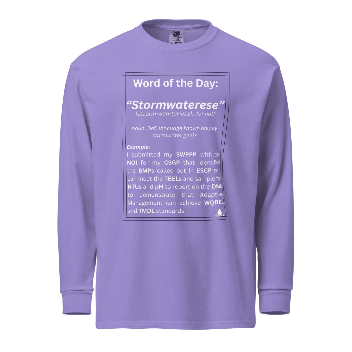 Stormwaterese - Garment-dyed heavyweight long-sleeve shirt