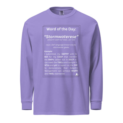 Stormwaterese - Garment-dyed heavyweight long-sleeve shirt