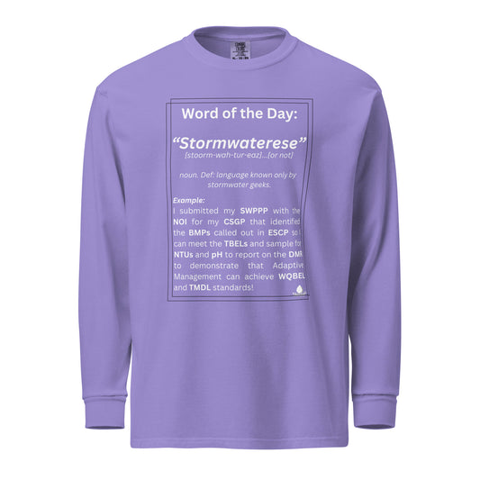 Stormwaterese - Garment-dyed heavyweight long-sleeve shirt