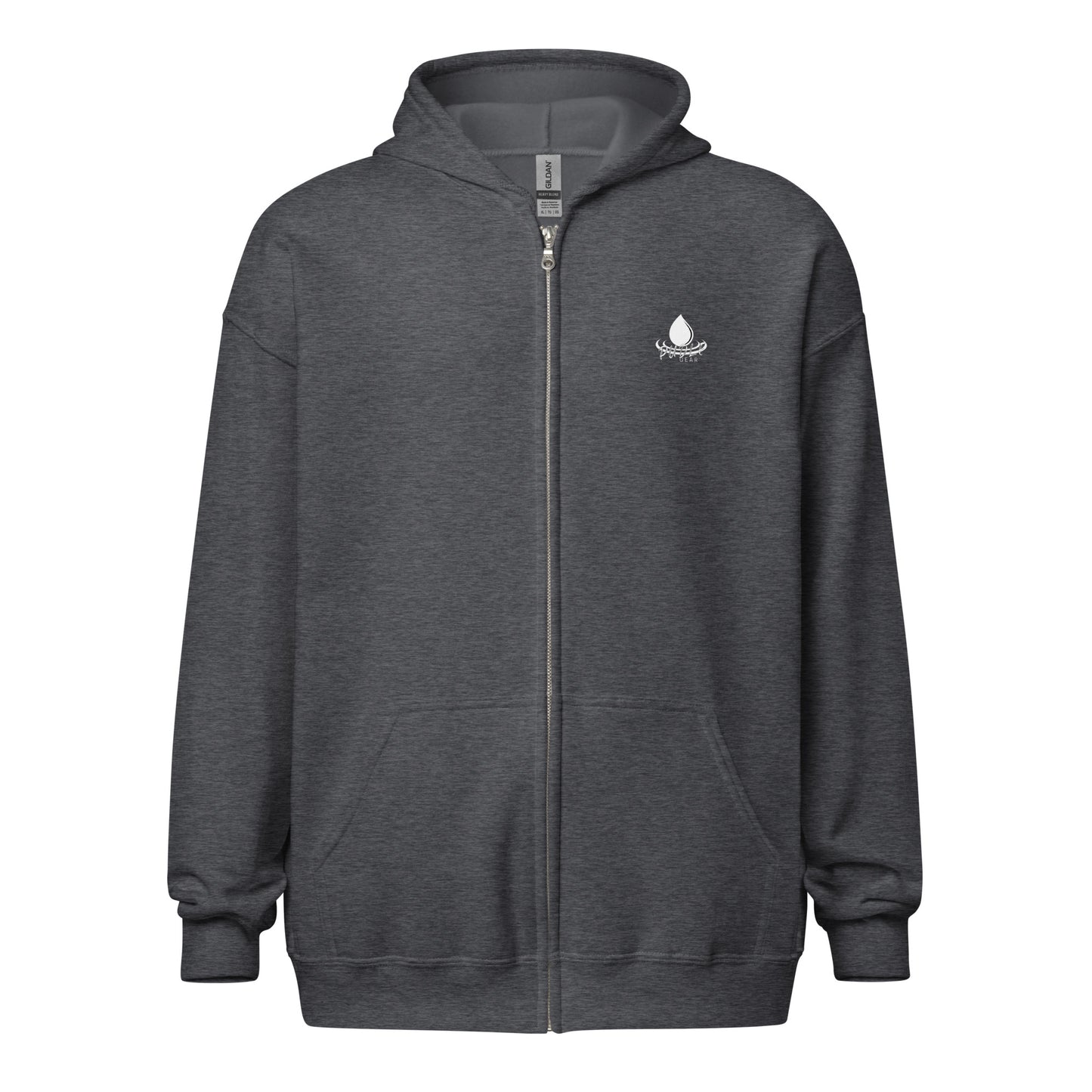 STORMWATER is One Word (back) - Unisex heavy blend zip hoodie