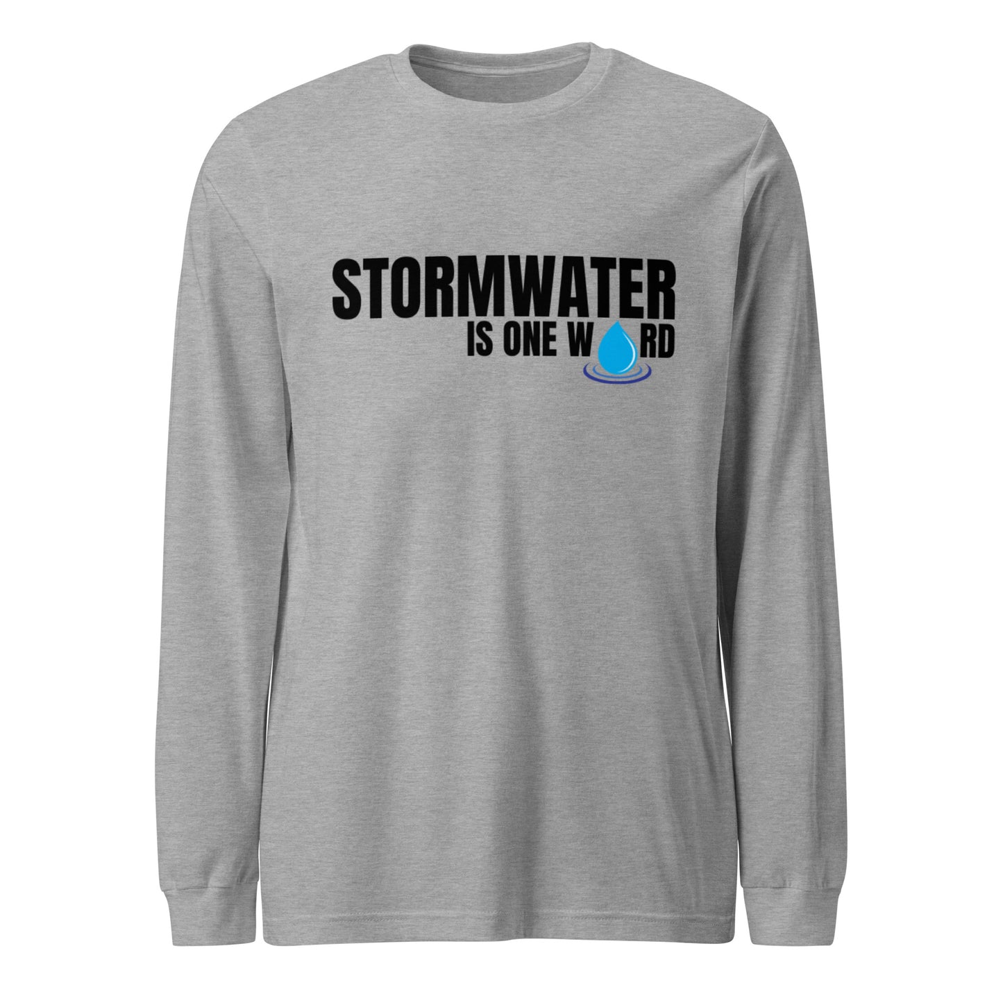 Stormwater is One Word (black text) - Unisex Long Sleeve Tee