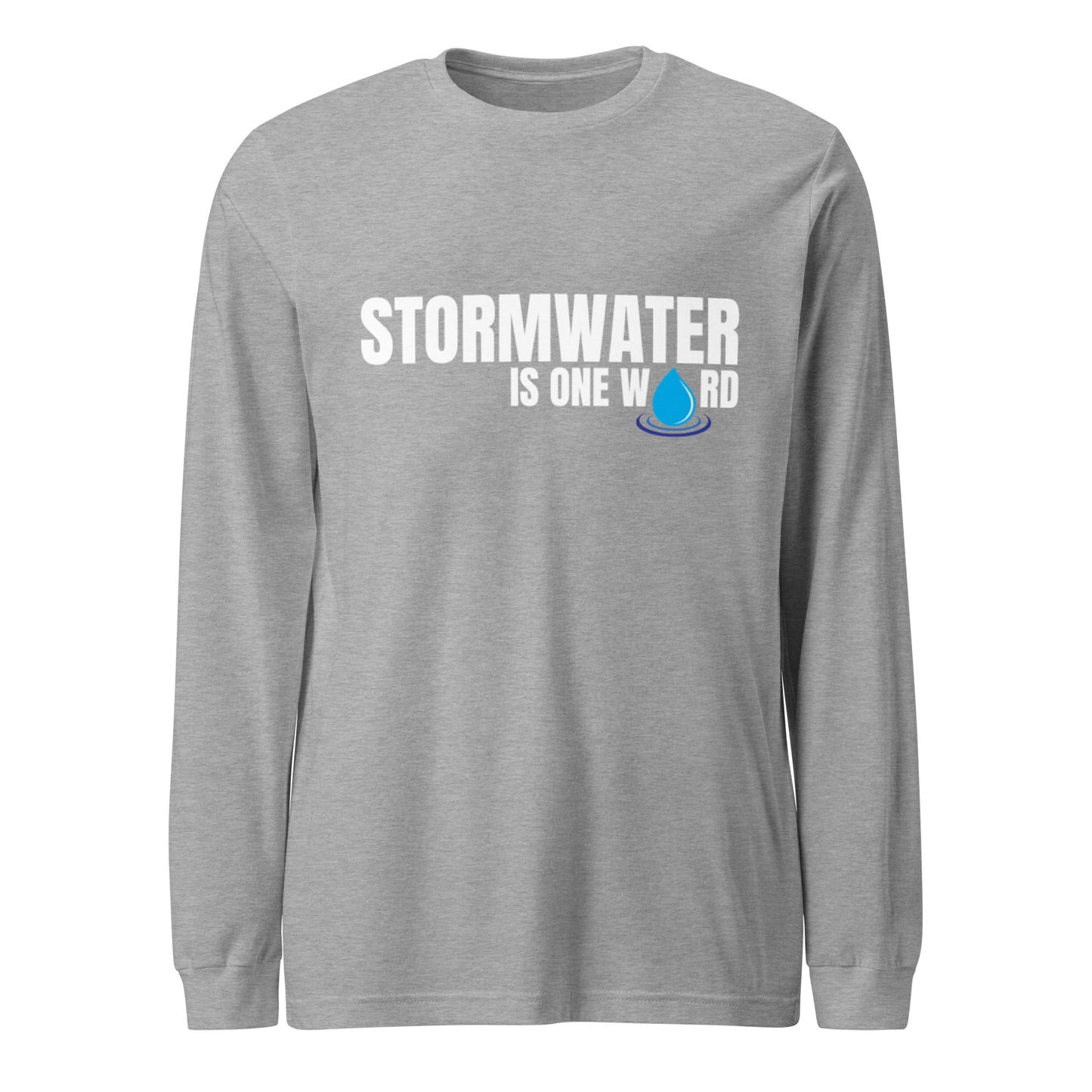 Stormwater is One Word (white text) - Unisex Long Sleeve Tee