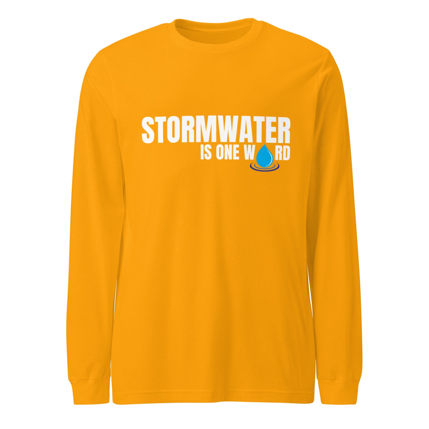 Stormwater is One Word (white text) - Unisex Long Sleeve Tee