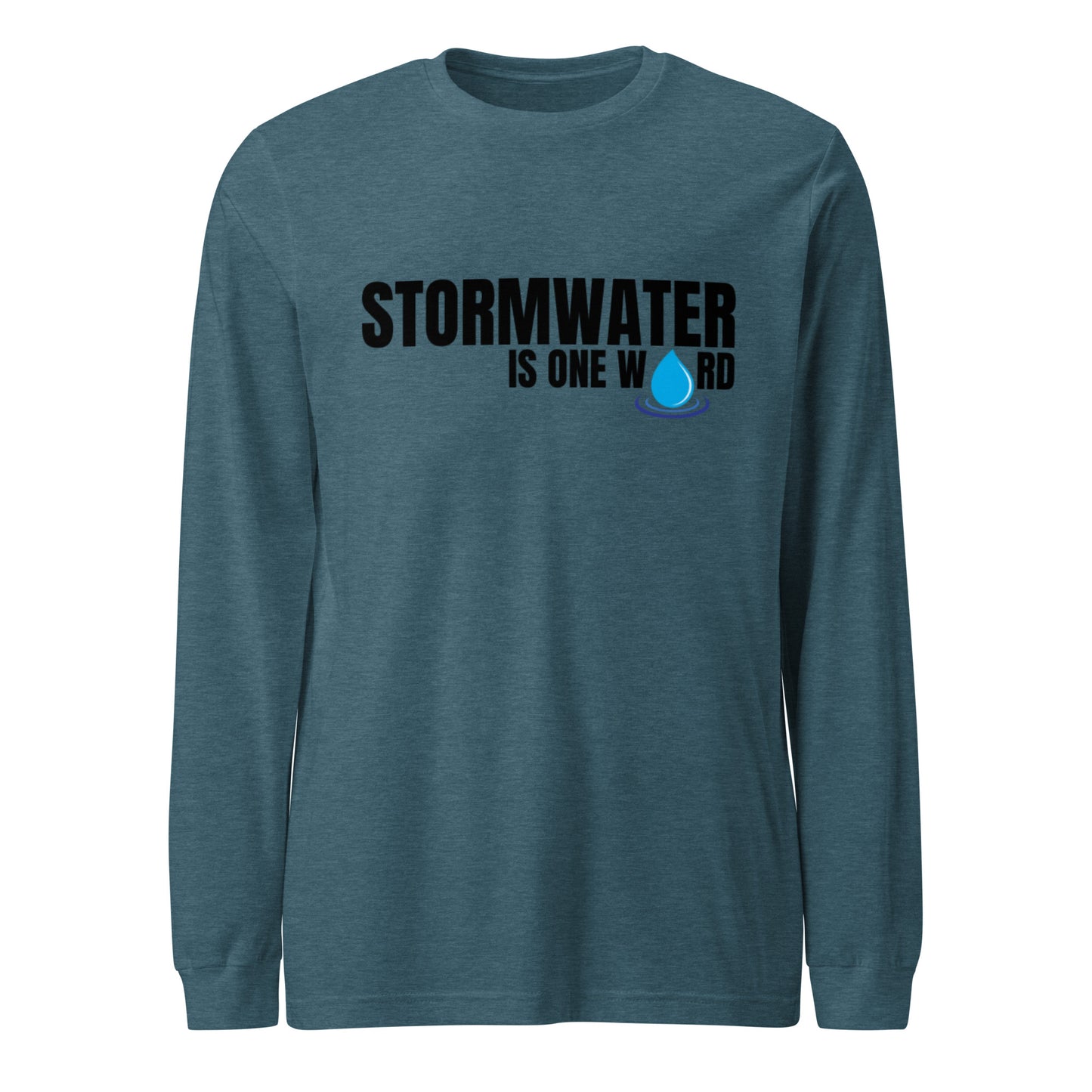 Stormwater is One Word (black text) - Unisex Long Sleeve Tee