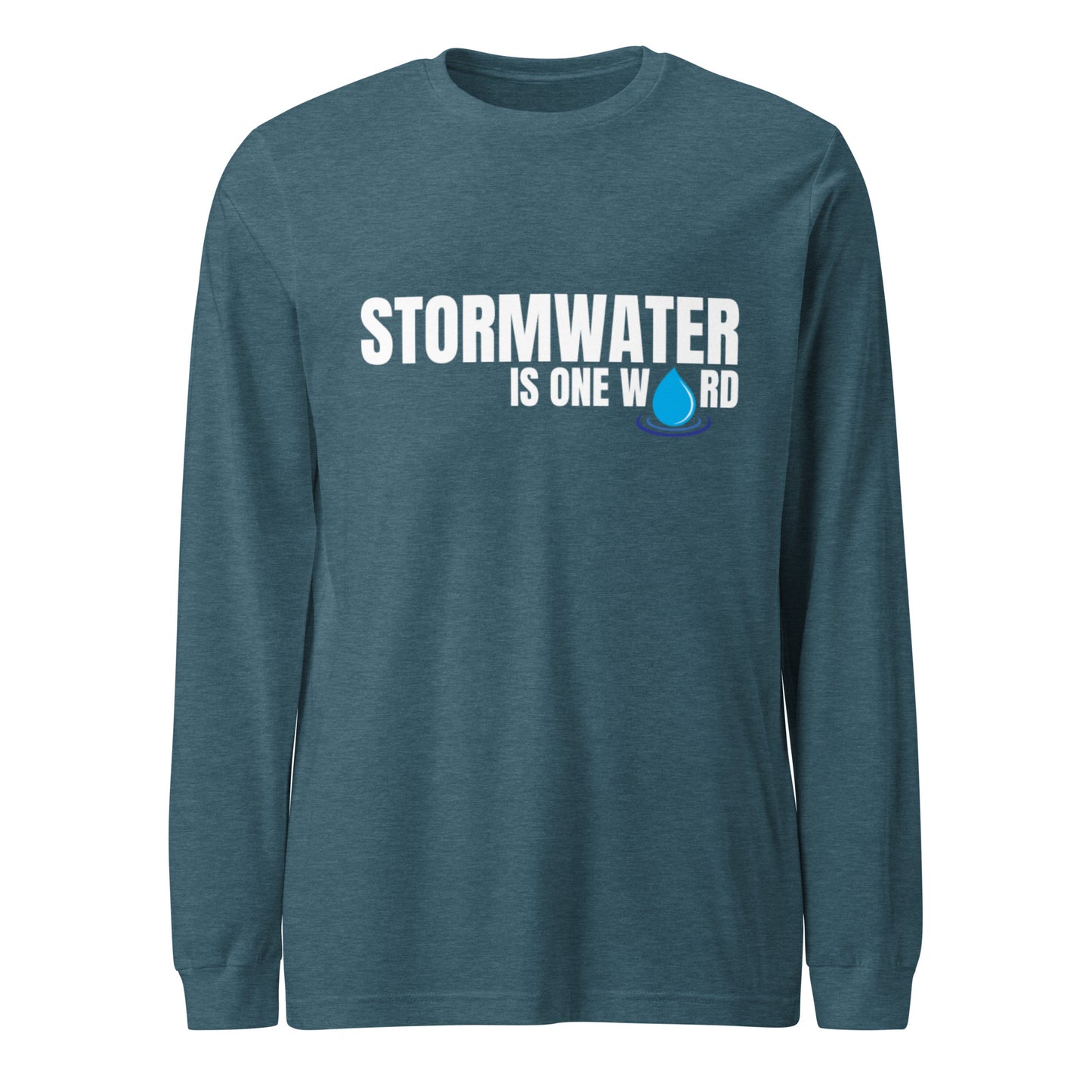 Stormwater is One Word (white text) - Unisex Long Sleeve Tee