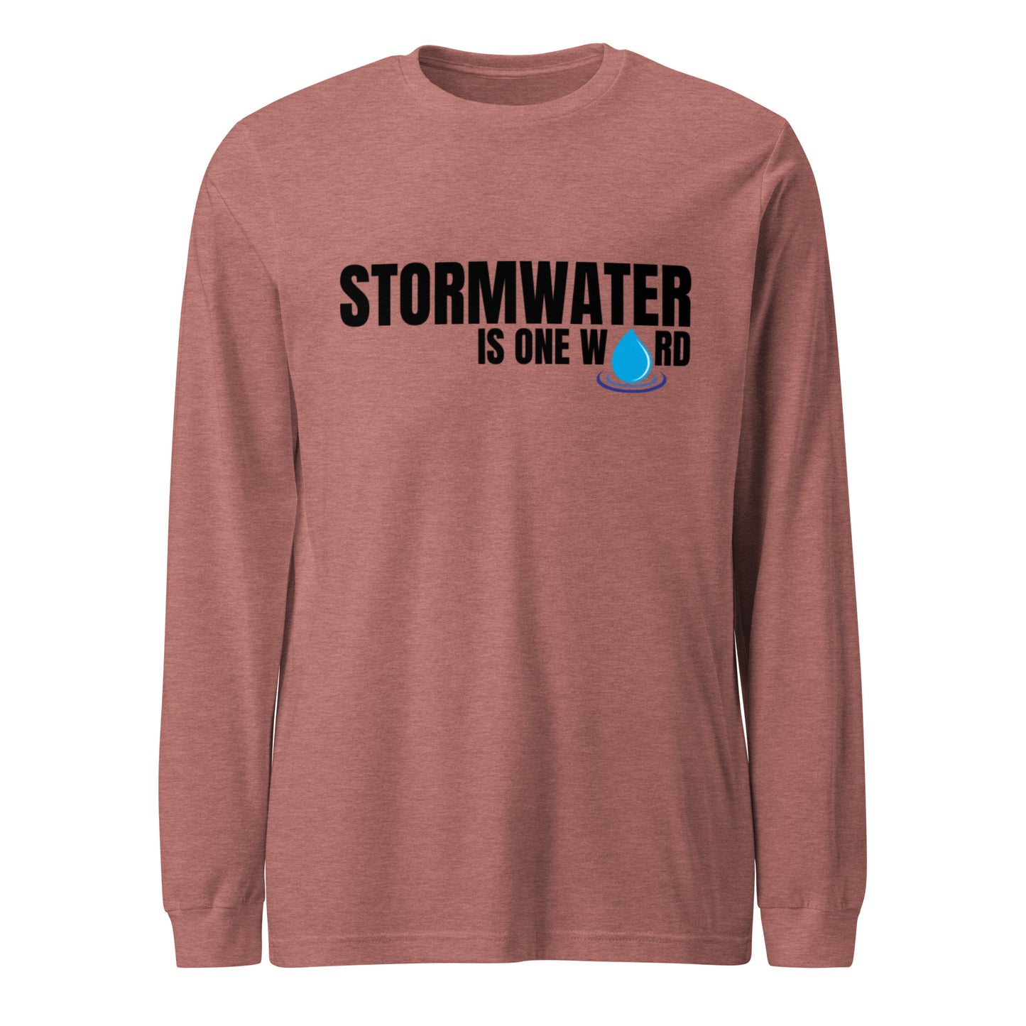 Stormwater is One Word (black text) - Unisex Long Sleeve Tee