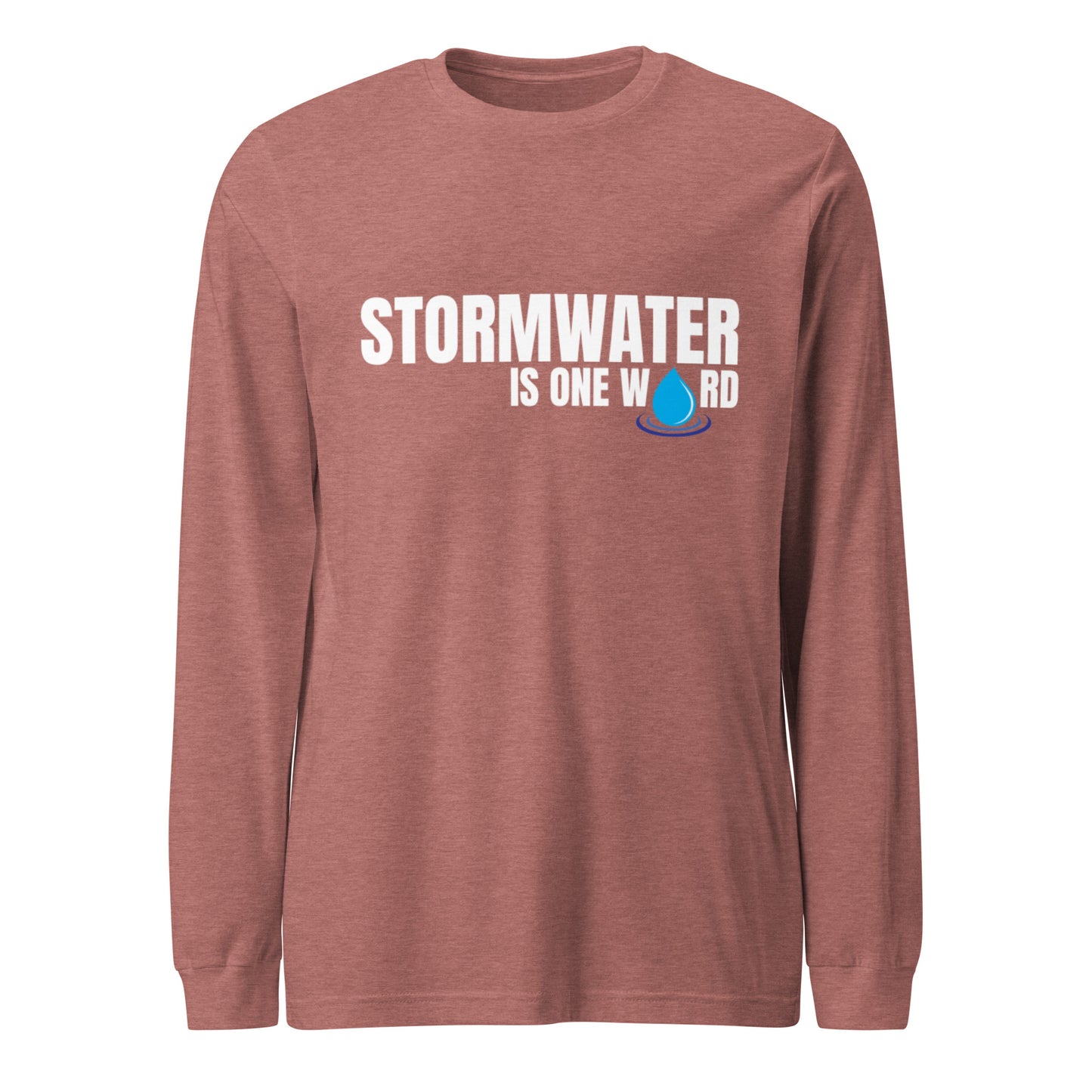 Stormwater is One Word (white text) - Unisex Long Sleeve Tee