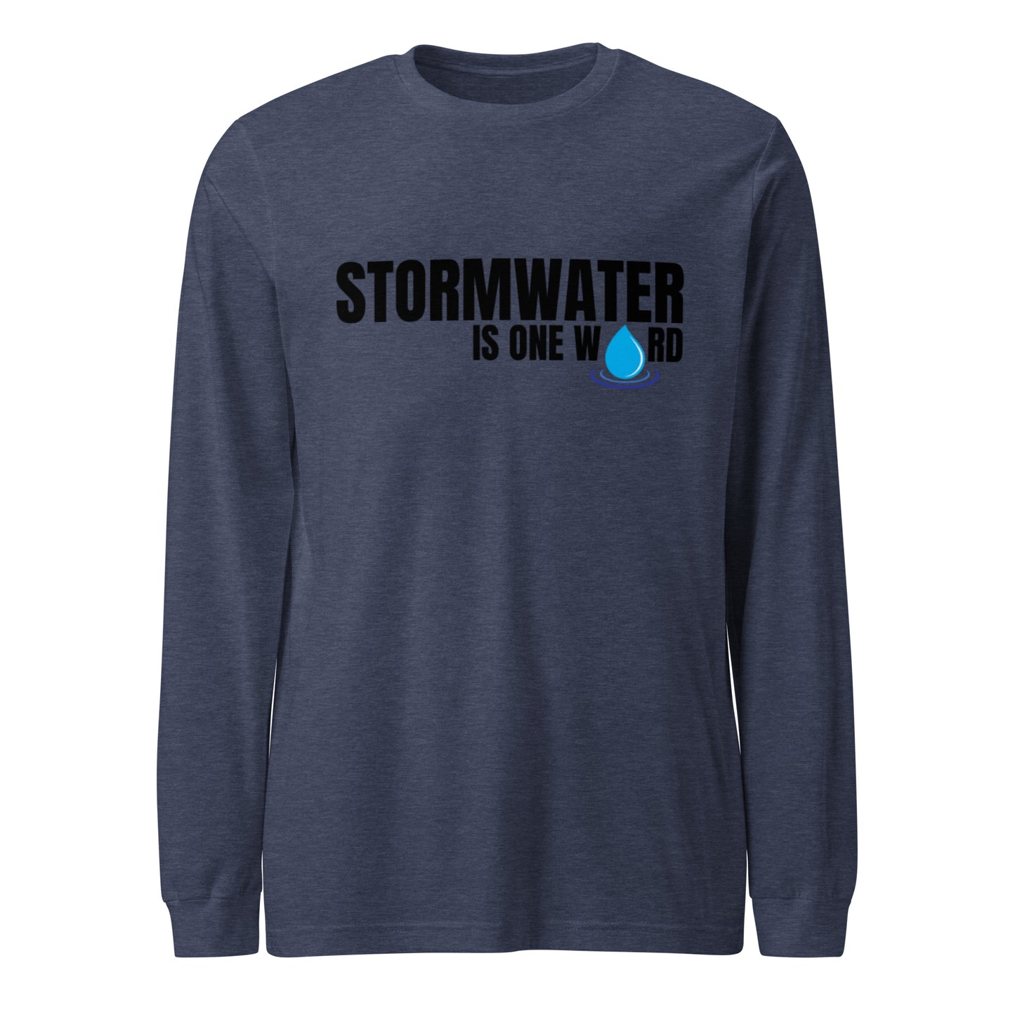 Stormwater is One Word (black text) - Unisex Long Sleeve Tee