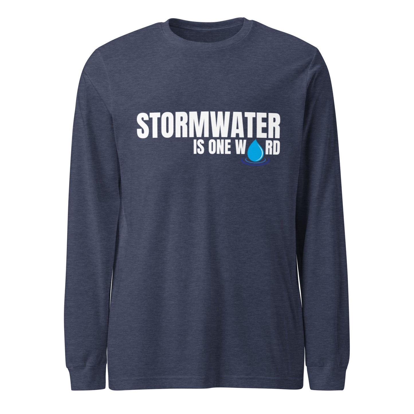 Stormwater is One Word (white text) - Unisex Long Sleeve Tee