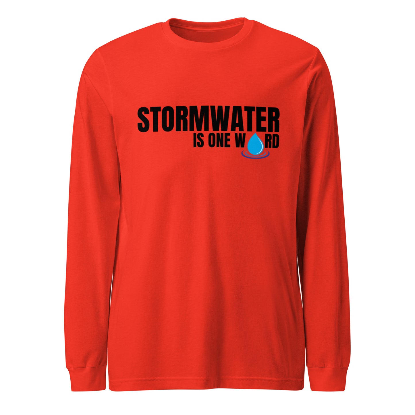 Stormwater is One Word (black text) - Unisex Long Sleeve Tee