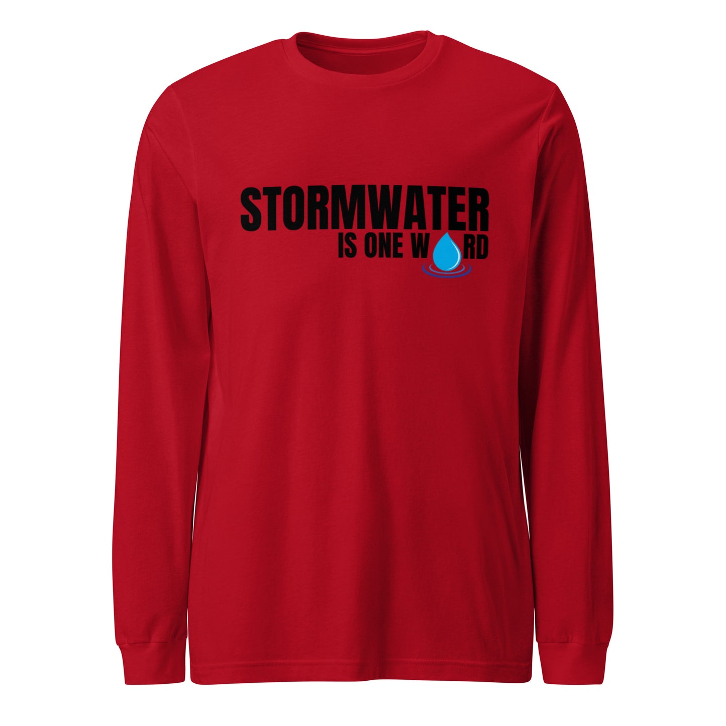 Stormwater is One Word (black text) - Unisex Long Sleeve Tee