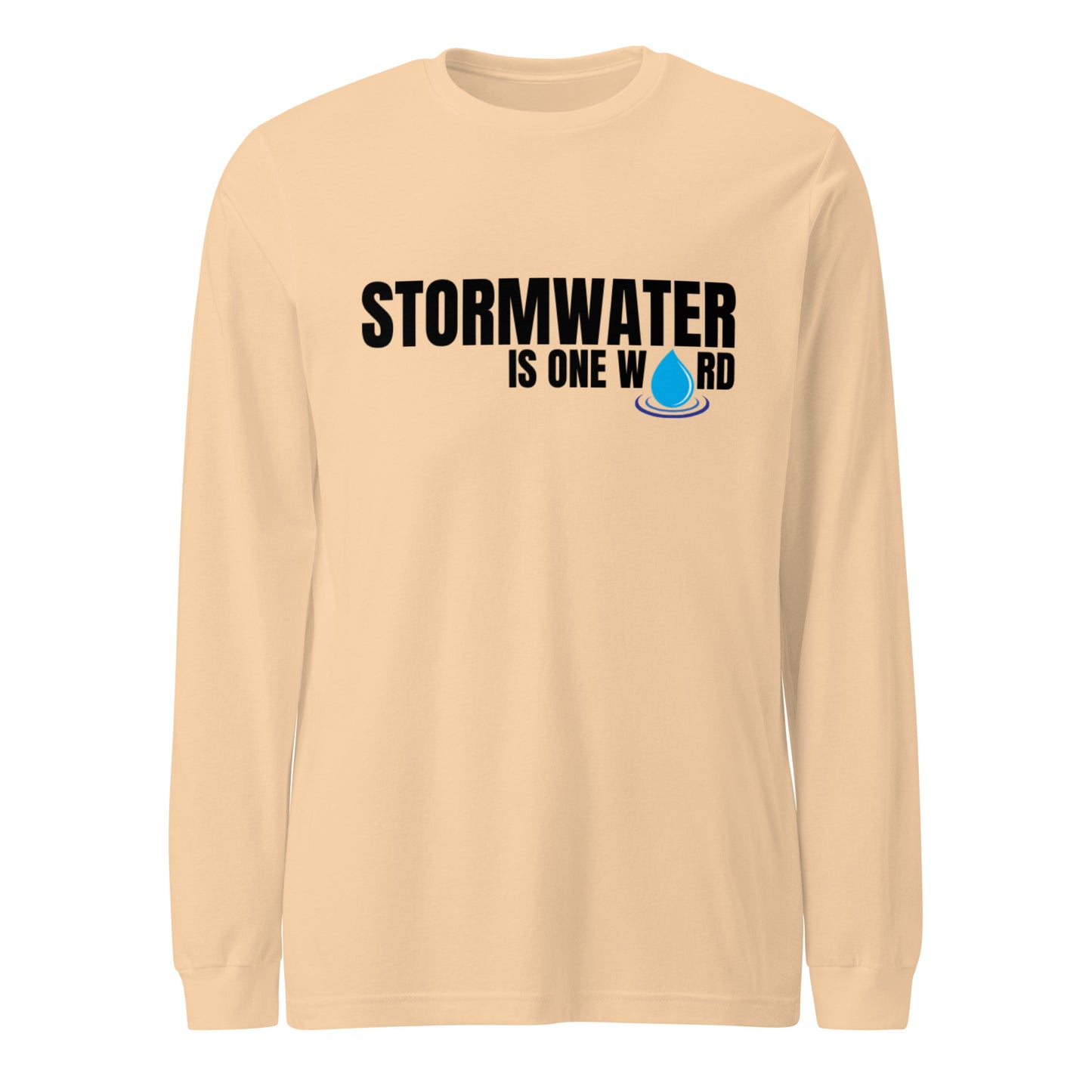 Stormwater is One Word (black text) - Unisex Long Sleeve Tee