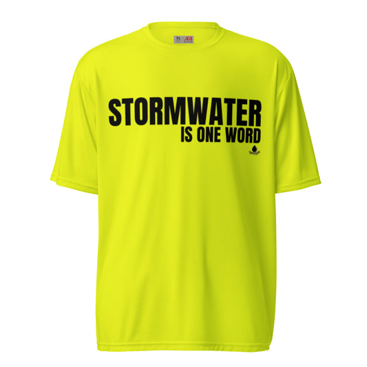 Stormwater is One Word - Unisex performance crew neck t-shirt