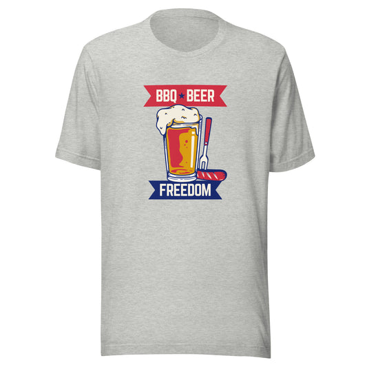 4th of July: BBQ n Beer - Unisex t-shirt (USA-made)