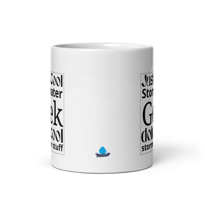 Cool Stormwater Geek (blk) - White glossy mug
