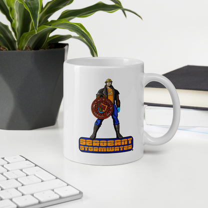 Stormwater Defenders: Sergeant Stormwater - White glossy mug
