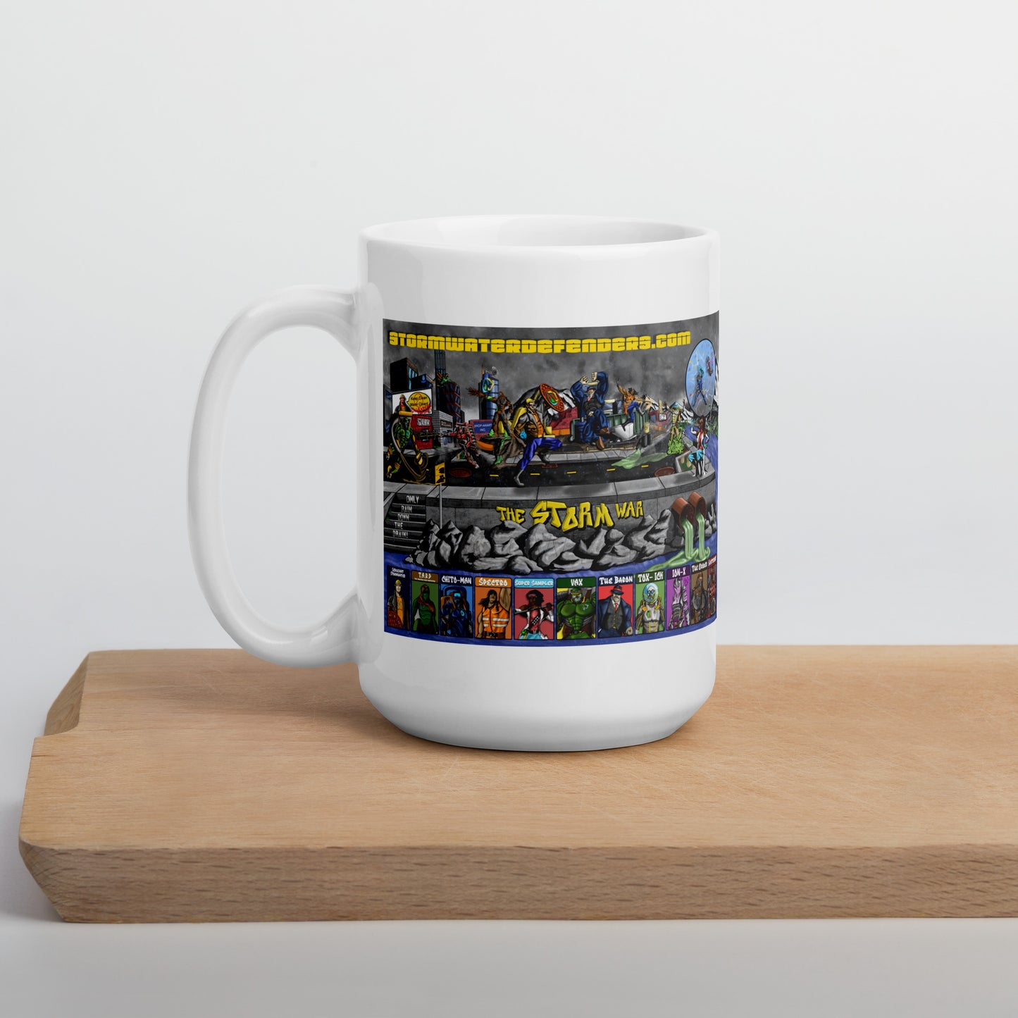 Storm War - White glossy mug